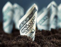 money from soil photo - article about business lending in rural America